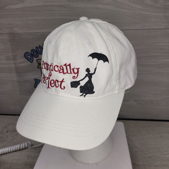 DISNEY PARKS Mary Poppins Practically Perfect Adult Hat Cap Snapback EXCELLENT - Picture 2 of 6